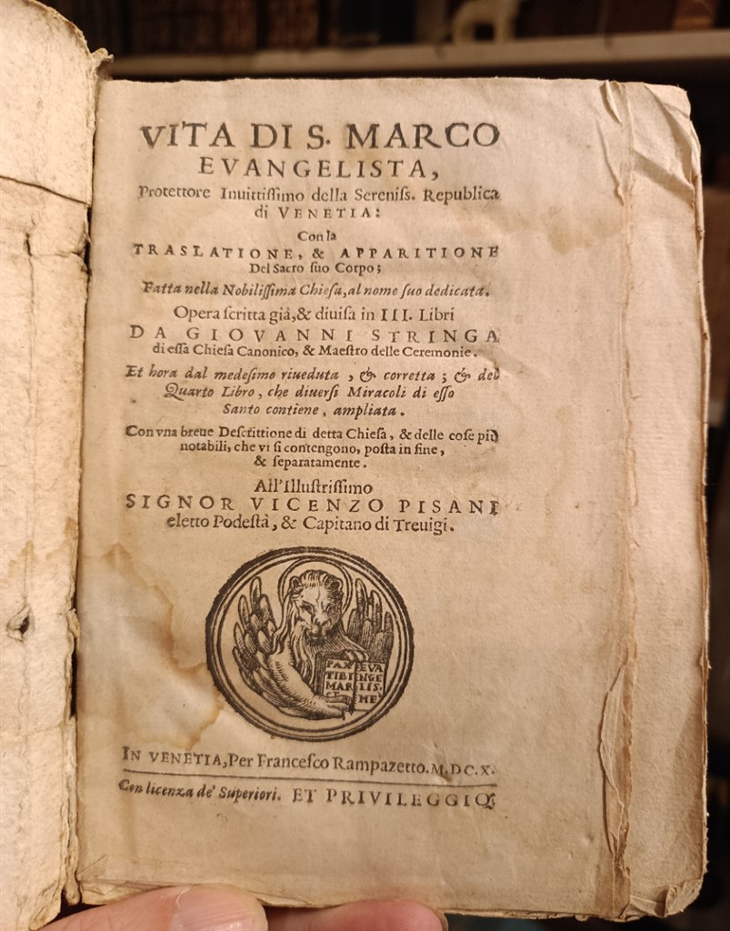 Giovanni Stringa Vita di S, Marco evangelista 1610