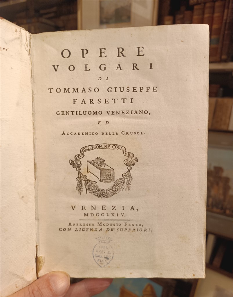 Tommaso Farsetti Opere Volgari 1764