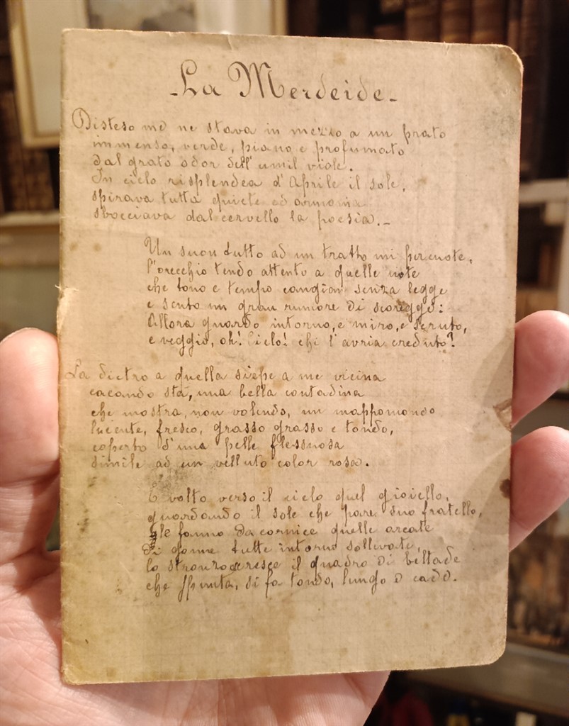 Anonimo La Merdeide Letteratura Scatologica Verona 1900